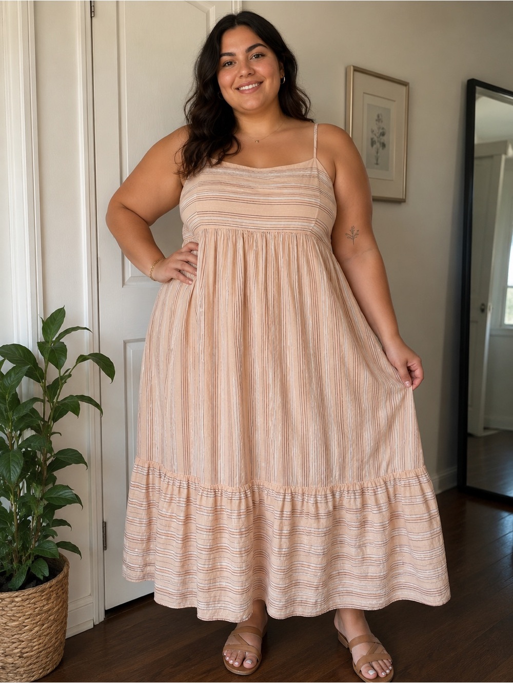 American Eagle Outfitters Striped maxi dress Sz XXL